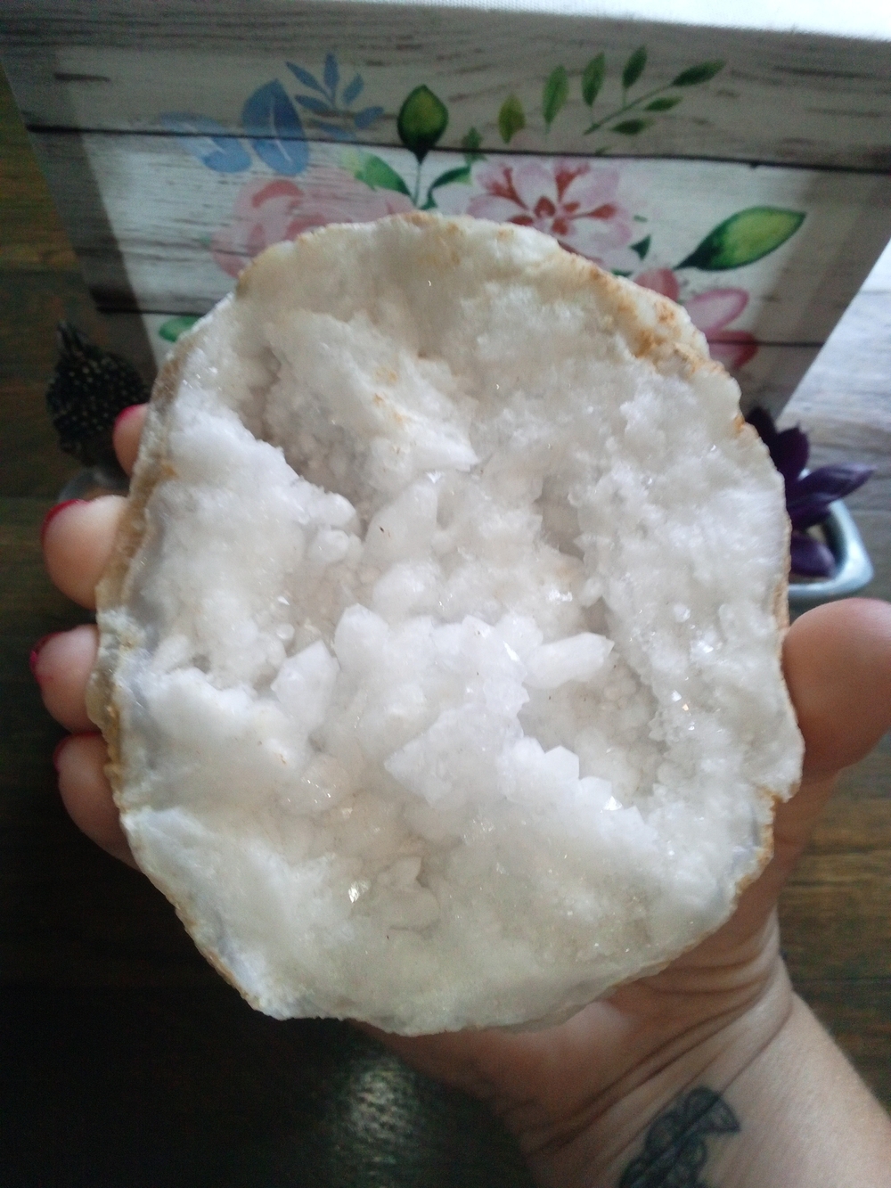 Quartz Geode From Brazil Decorative Accent